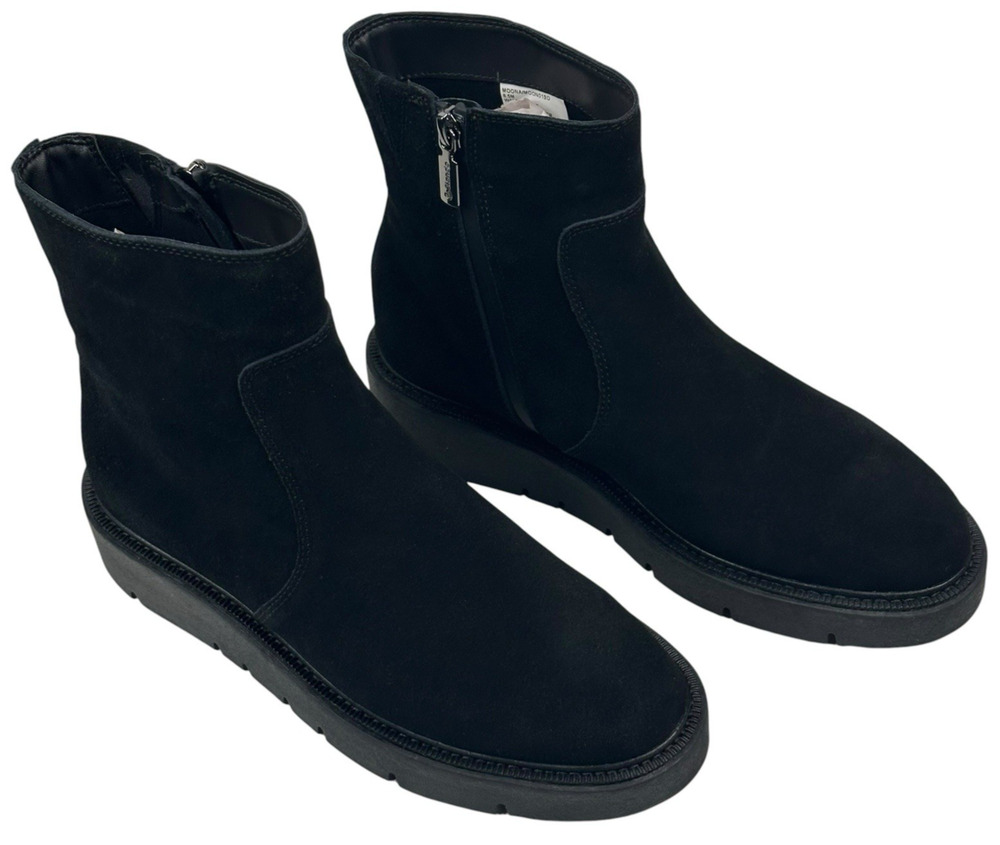 Blondo Moona Waterproof Black Suede Ankle Boots Womens Size 8.5M New $170